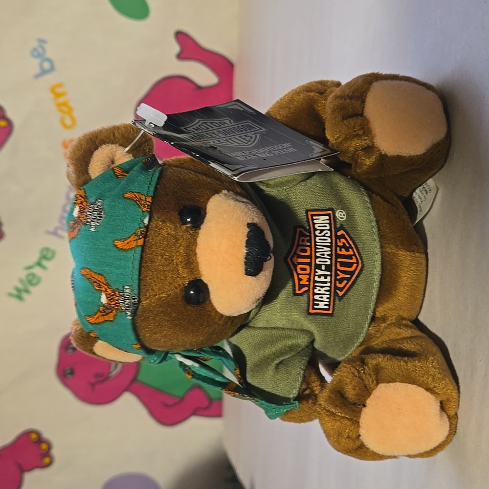 Vintage Harley-Davidson 1998 Biker Teddy Bear Set New With Tags - Picture 2 of 16